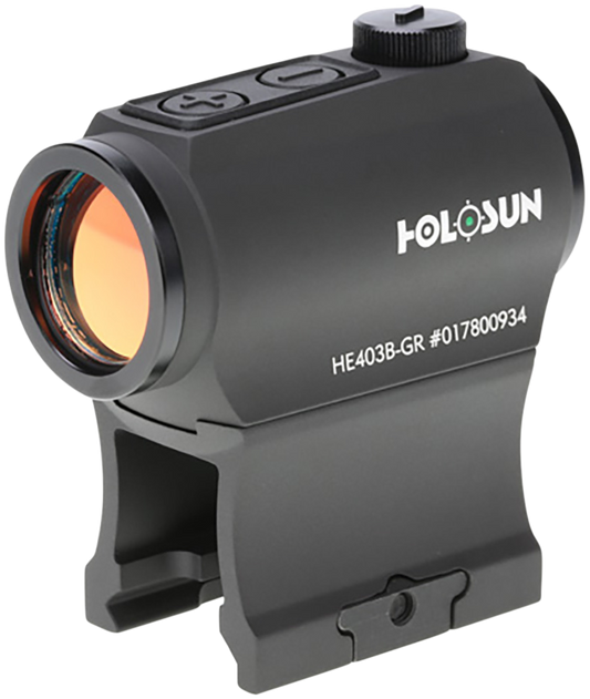 Holosun HE403BGR HE403B-GR MAO Black Anodized 1x 20mm 20mm Tube 2 MOA Green Dot Reticle 2 MOA Dot Carbine/Rifle