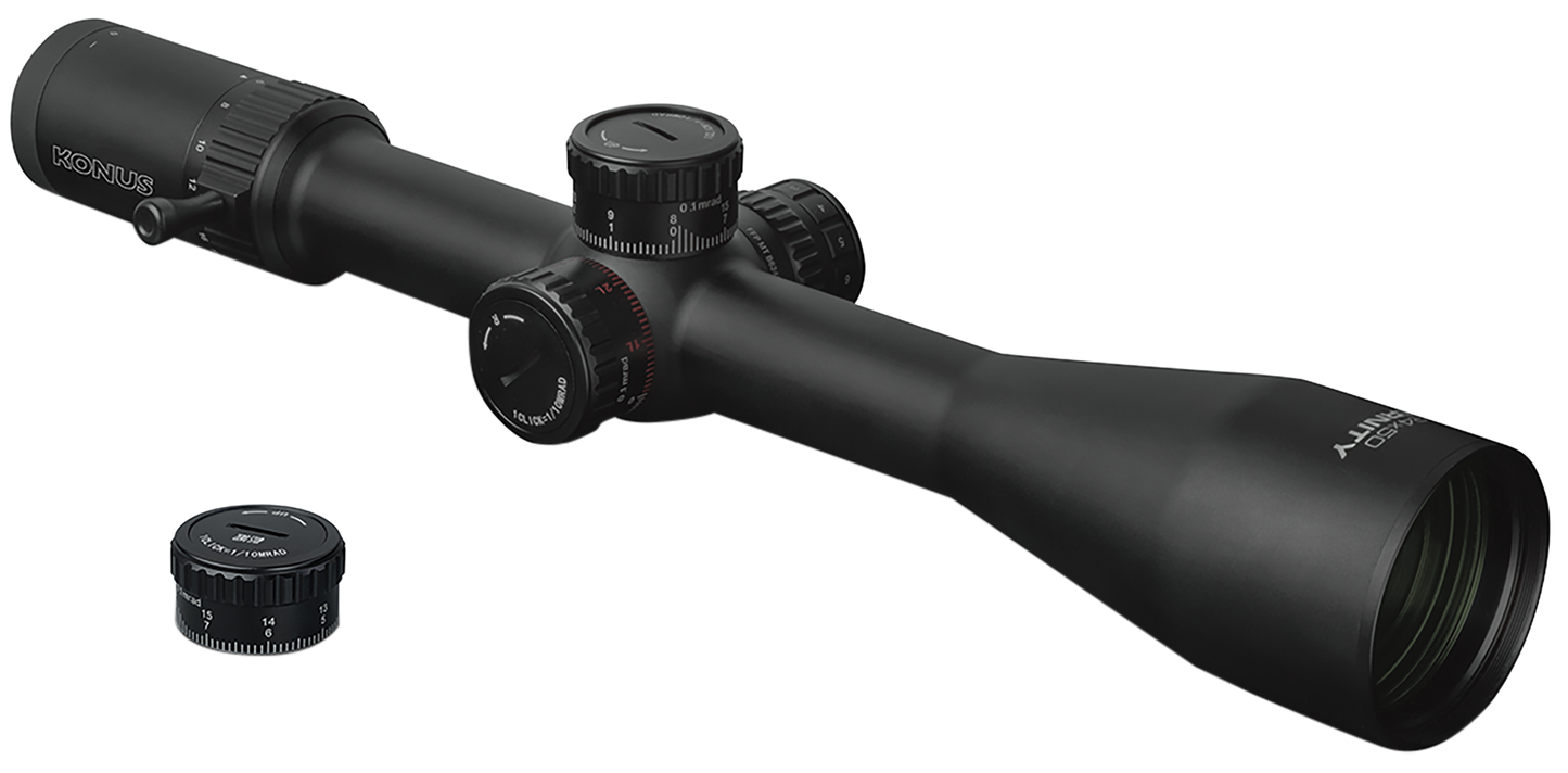 Konus 7295 Eternity Black 6-24x50mm Illuminated Red Engraved PRS Ballistic Reticle