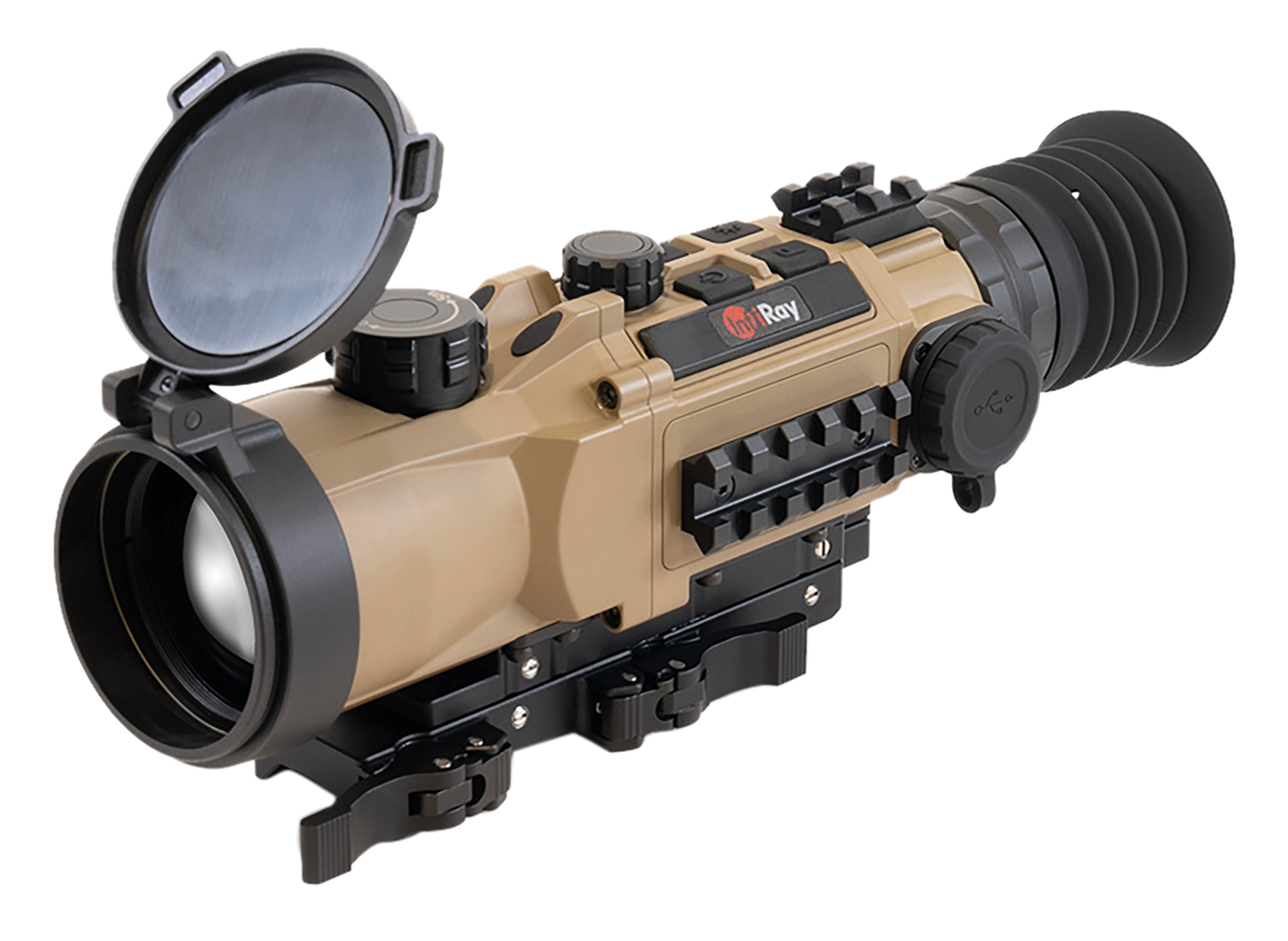 InfiRay Outdoor HYL50W RICO Hybrid Thermal Black/Flat Dark Earth 3x 50mm Multi- 1 BDC/1 DIY/7 Static Reticle 8x Zoom 384x288, 12 Microns, 90 Hz Resolution