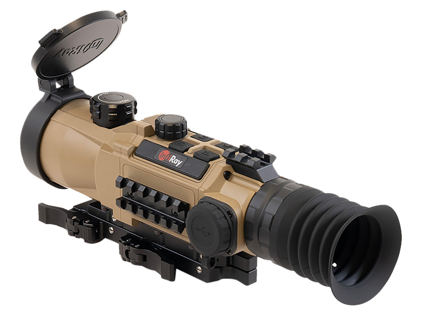 InfiRay Outdoor HYL50W RICO Hybrid Thermal Black/Flat Dark Earth 3x 50mm Multi- 1 BDC/1 DIY/7 Static Reticle 8x Zoom 384x288, 12 Microns, 90 Hz Resolution