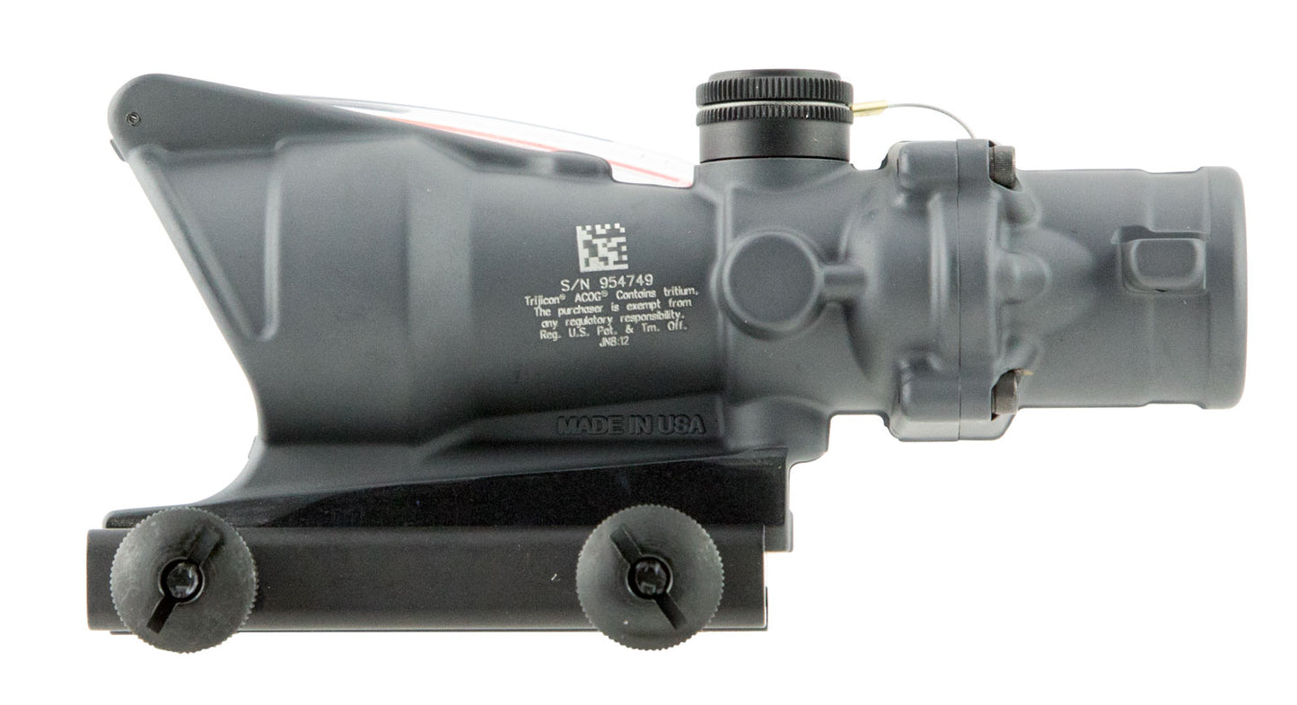 Trijicon 100308 ACOG Sniper Gray 4x 32mm Illuminated Red Chevron .223/5.56 BDC Reticle