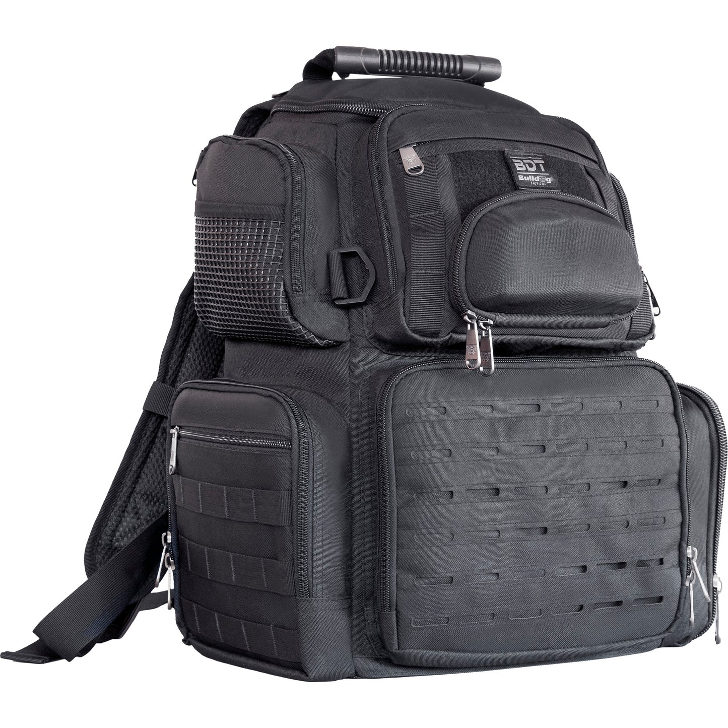 Bulldog Cases, Tactical Range Handgun, Medium, Backpack, Poly Oxford Nylon Construction, Black New