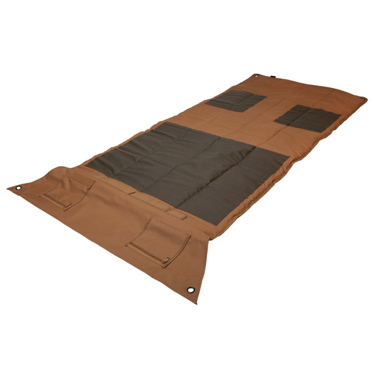 Evolution Outdoor, Competition Shooting Mat, Folding, Elbow and Knee Pads, Includes Handle, Shoulder Strap, 4 Stakes, Coyote