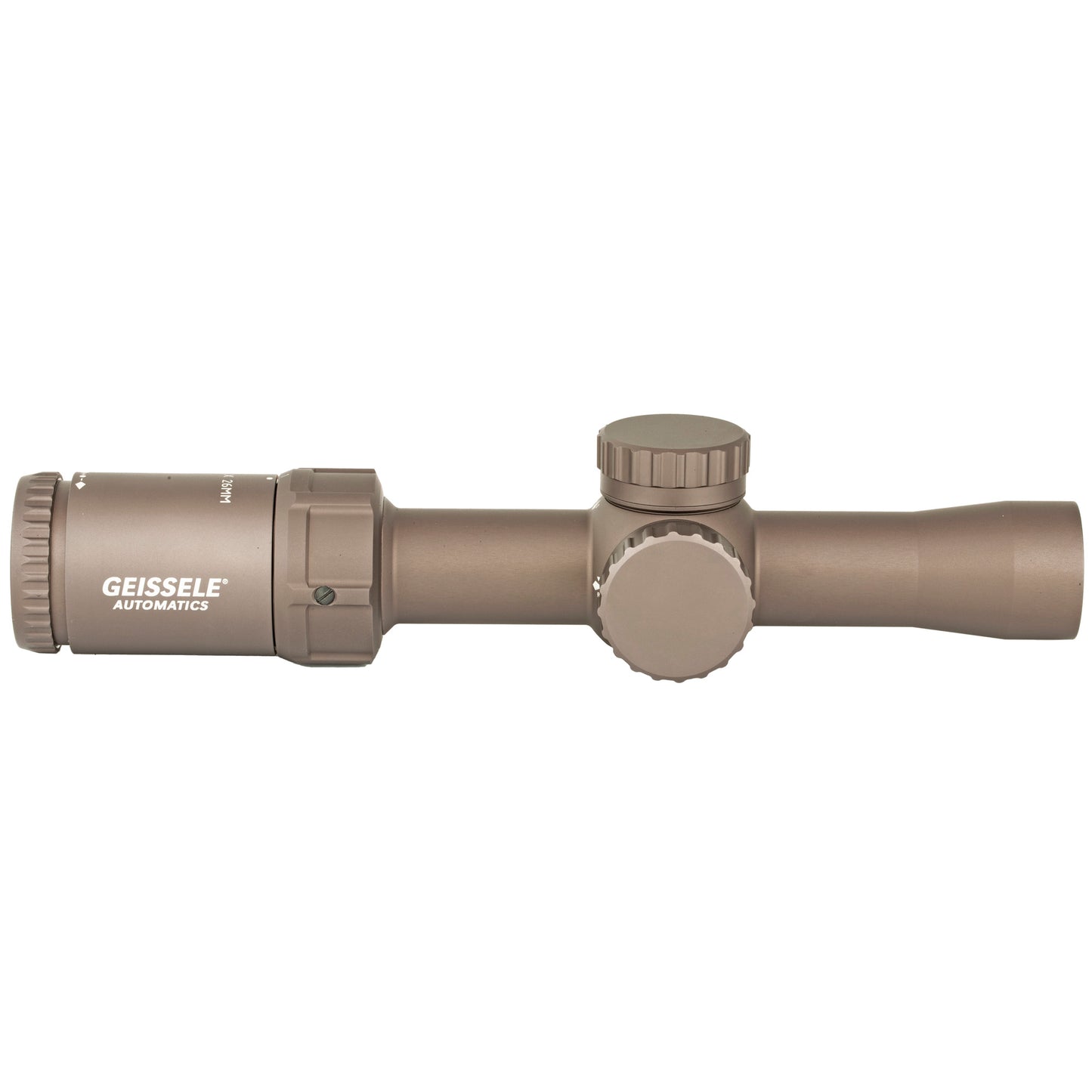 Geissele Automatics, Super Precision Scope, 1-6X26, Desert Dirt Color, 30mm Tube, Product Finishes, Shade Variations and Other Imperfections Are Normal Due to the Manufacturing Process