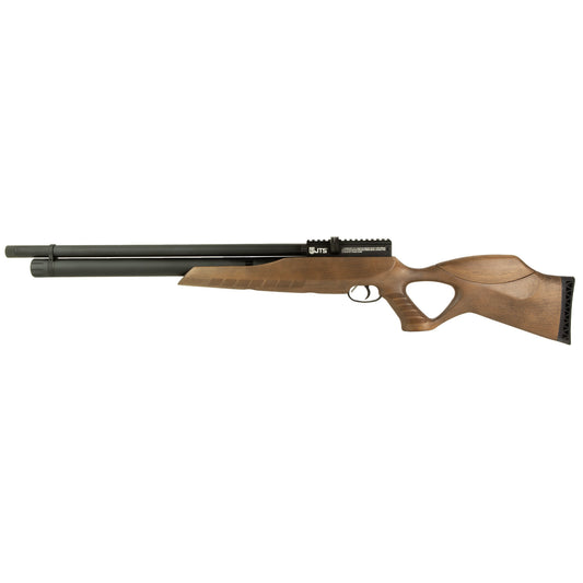 JTS Group, Airacuda Max Big Bore, Pre-Charged Pneumatic, .30 Caliber Pellet, 850 Feet Per Second, 18" Barrel, Matte Finish, Black, Thumbhole Wood Stock, 7 Rounds
