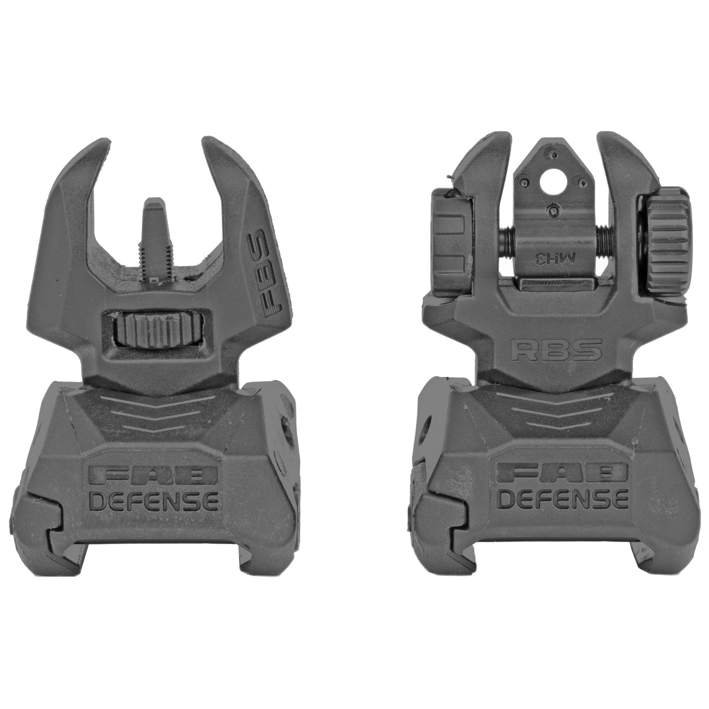 Meprolight, FRBS, Flip Backup Sights, 4 Dot Rear, Orange Hyper Bright Front, Fits Picatinny Rail, Black