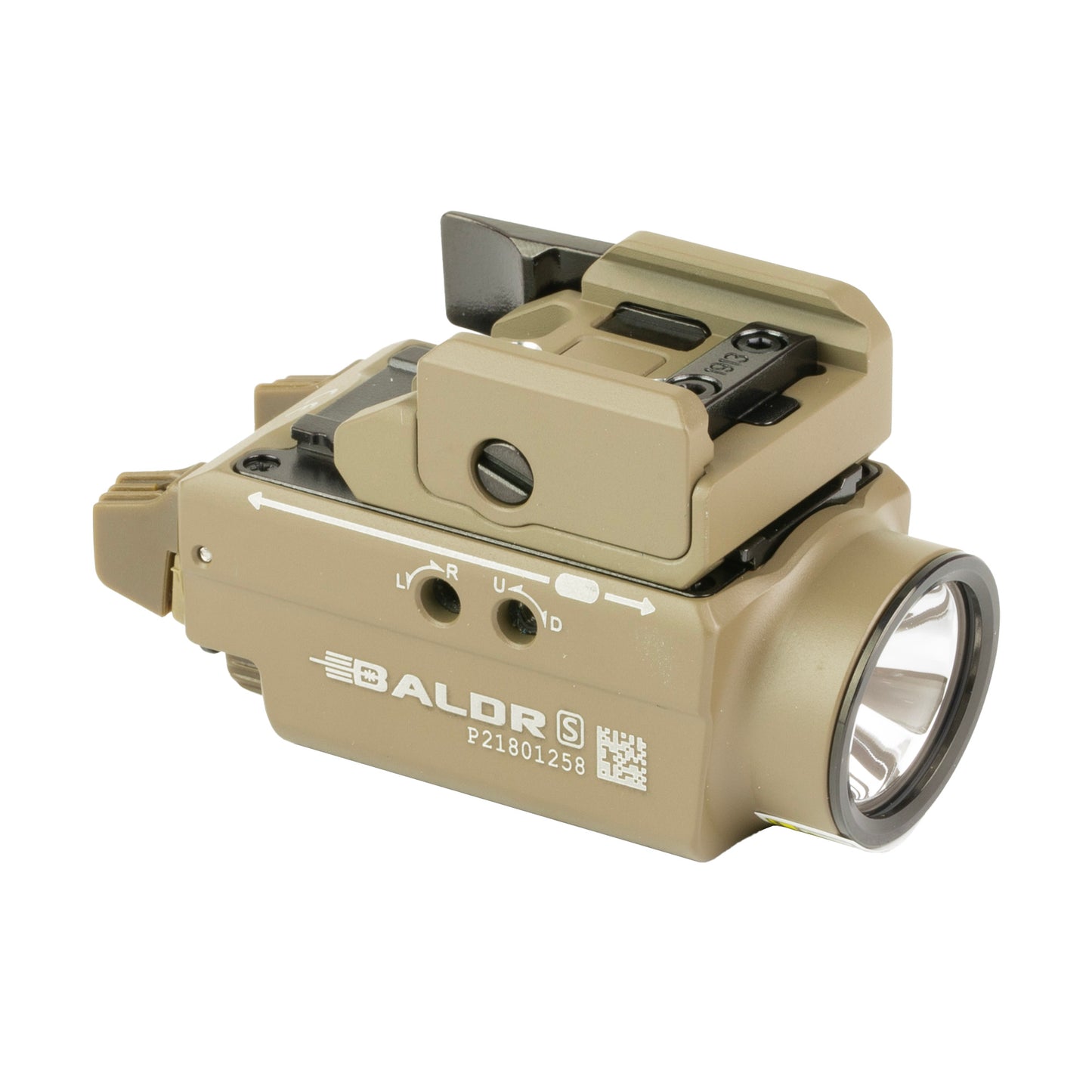 Olight, Baldr S, Rechargeable Weapon Mounted Light, 800 Lumens, Flat Dark Earth