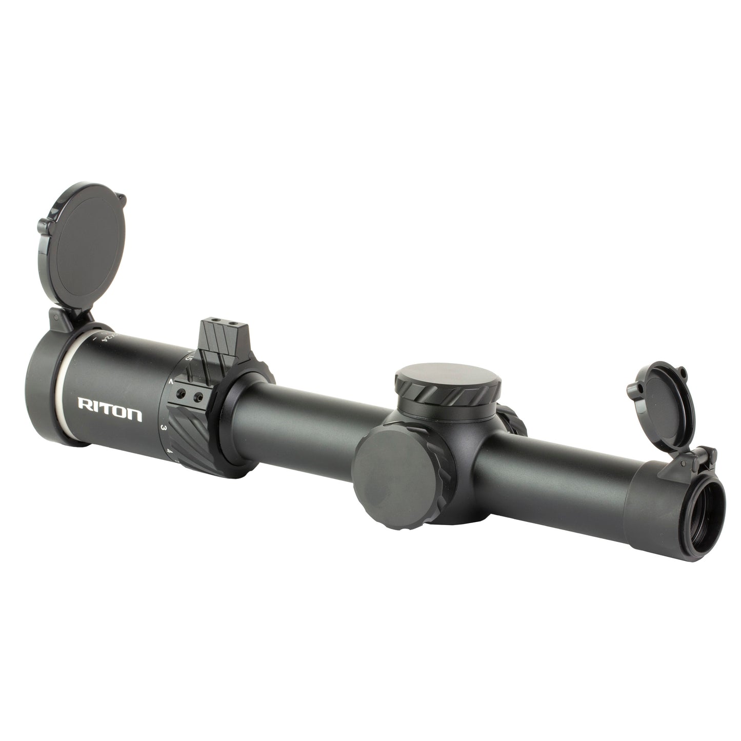 Riton Optics, 3 Series Tactix, Rifle Scope, 1-8X24mm, 30mm Tube, OT Illuminated Reticle, Second Focal Plane, Black