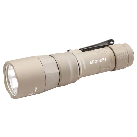 Surefire, Everyday Carry Light (EDC-1-DFT), Dual-Fuel Turbo, Flashlight, 650 Lumens, Anodized Finish, Tan