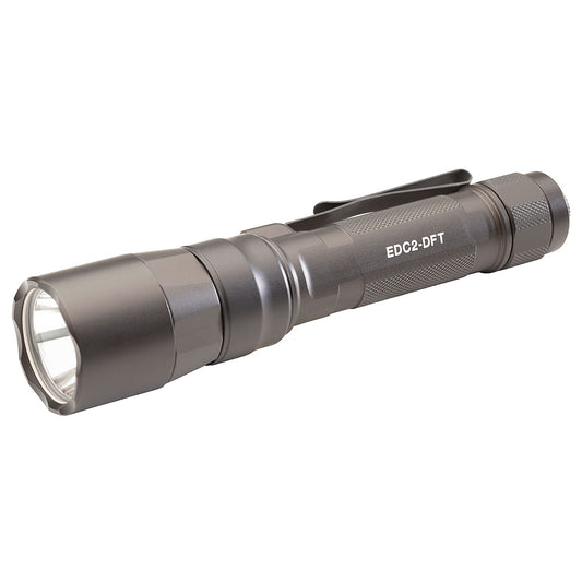 Surefire, Everyday Carry Light (EDC-2-DFT), Dual-Fuel Turbo Flashlight, 700 Lumens, Anodized Finish, Gray