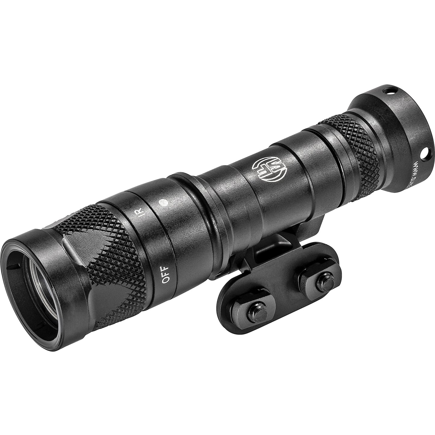 Surefire, M340V Scout Pro Flashlight, LED, 250 Lumens White Light/100mW of IR, Black Finish, 1913 Picatinny Mount installed, MLOK Mount included, Z68 On/Off Tailcap