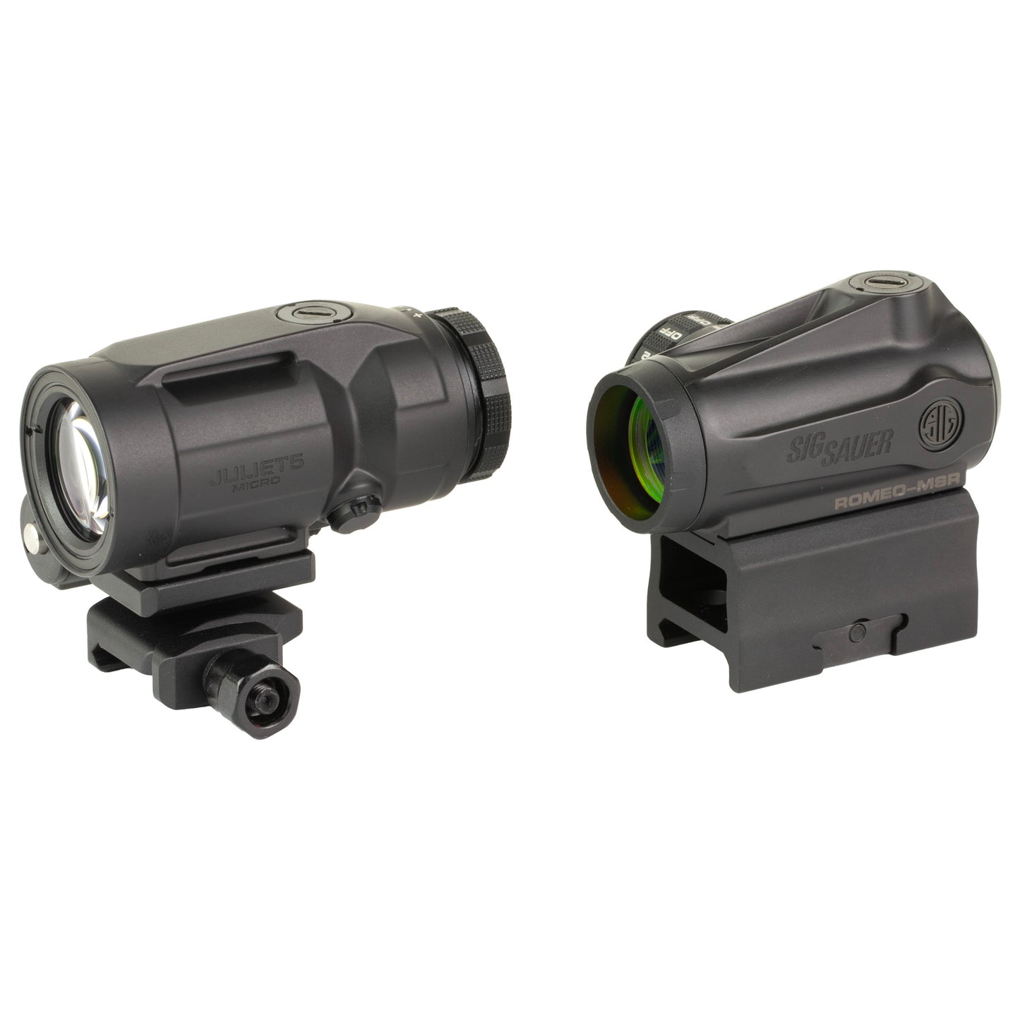 Sig Sauer, ROMEO MSR/Juliet Combo Gen II, ROMEO MSR Red Dot with Juliet5 Micro Magnifier, 5X24mm, 2 MOA Dot, Black