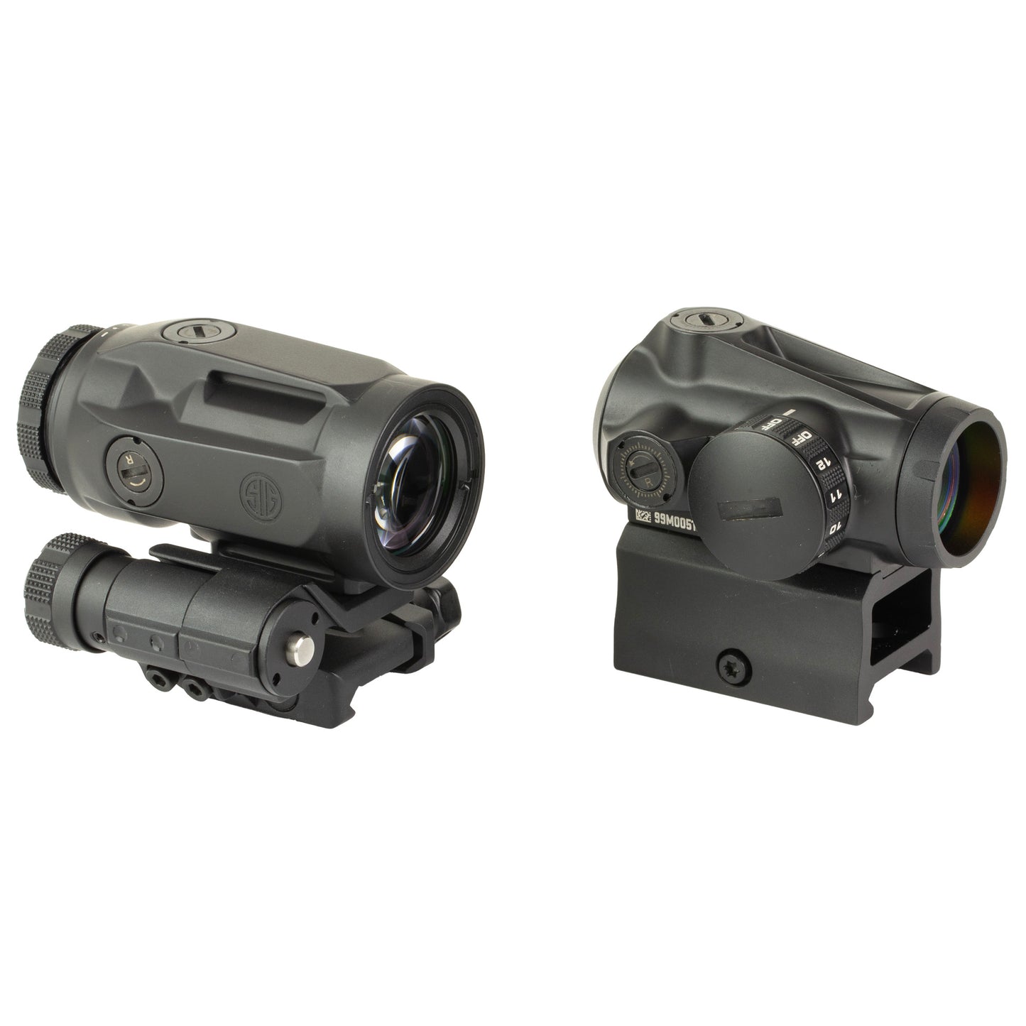 Sig Sauer, ROMEO MSR/Juliet Combo Gen II, ROMEO MSR Red Dot with Juliet5 Micro Magnifier, 5X24mm, 2 MOA Dot, Black