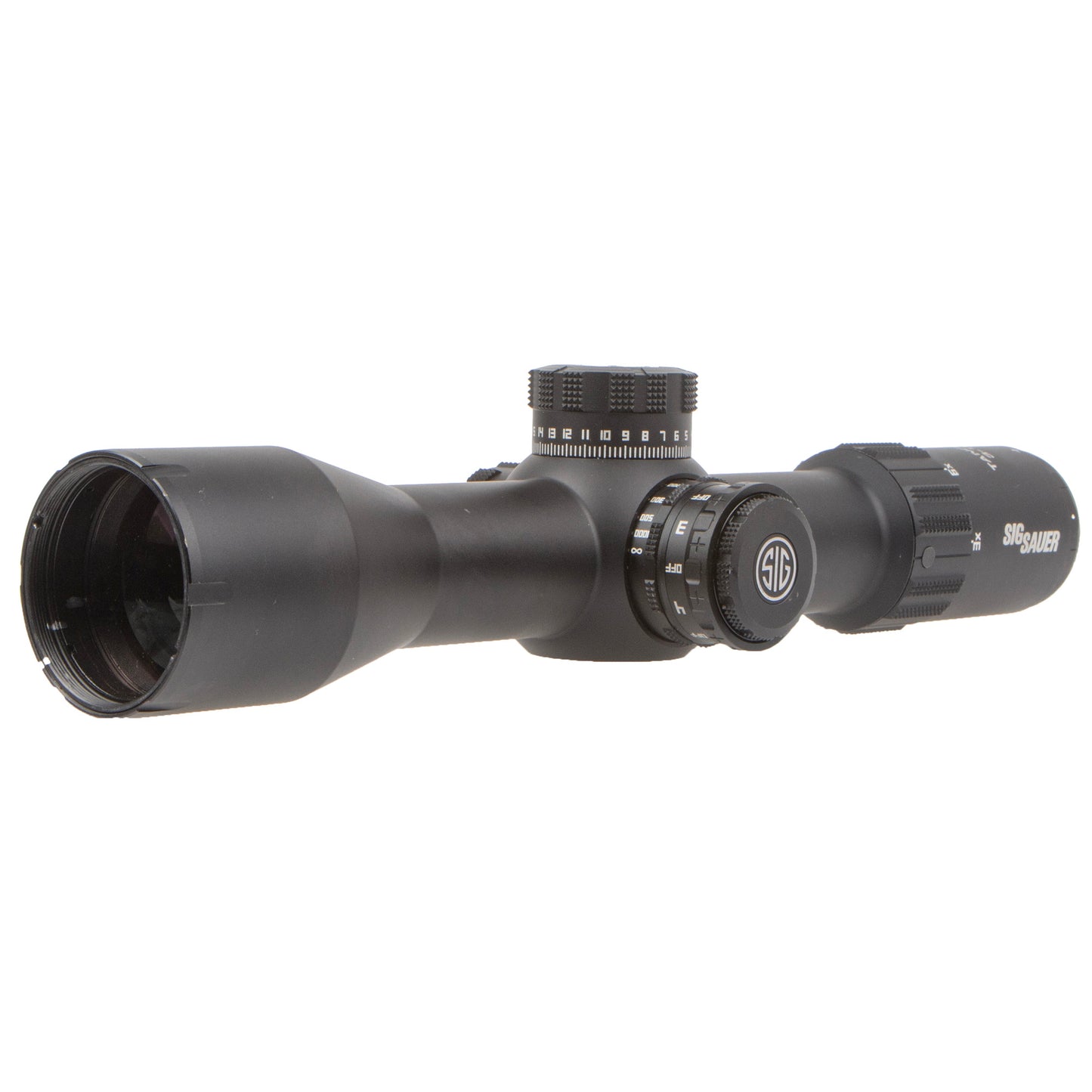 Sig Sauer, TANGO DMR, Rifle Scope, 3-18X44mm, First Focal Plane, DEV-L-MRAD 2.0 Illuminated Reticle, Side Focus, 34mm, 0.1 MRAD Adjustable, Black