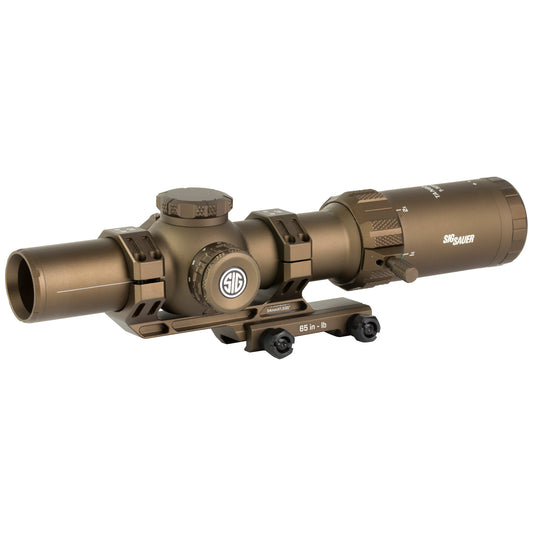 Sig Sauer, Tango MSR, Rifle Scope, 1-10X26, BDC10 Illuminated Reticle, First Focal Plane, 34mm Main Body Tube, Matte Finish, Coyote Brown, Includes Alpha MSR Mount and Flip Back Covers
