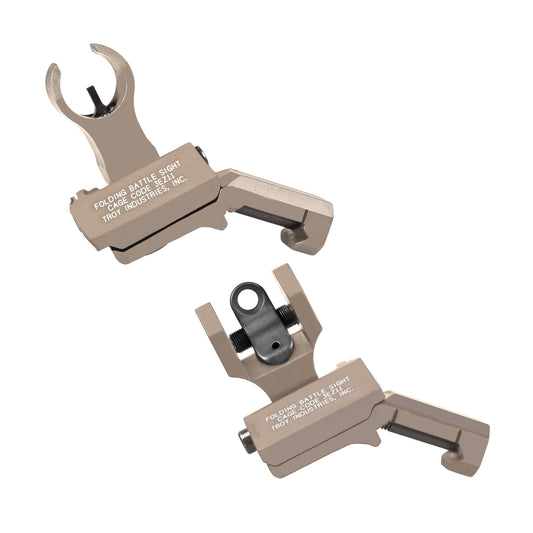 Troy, 45 Degree Battle Sight, Fits Picatinny, Flat Dark Earth, HK Front Sight and Round Rear