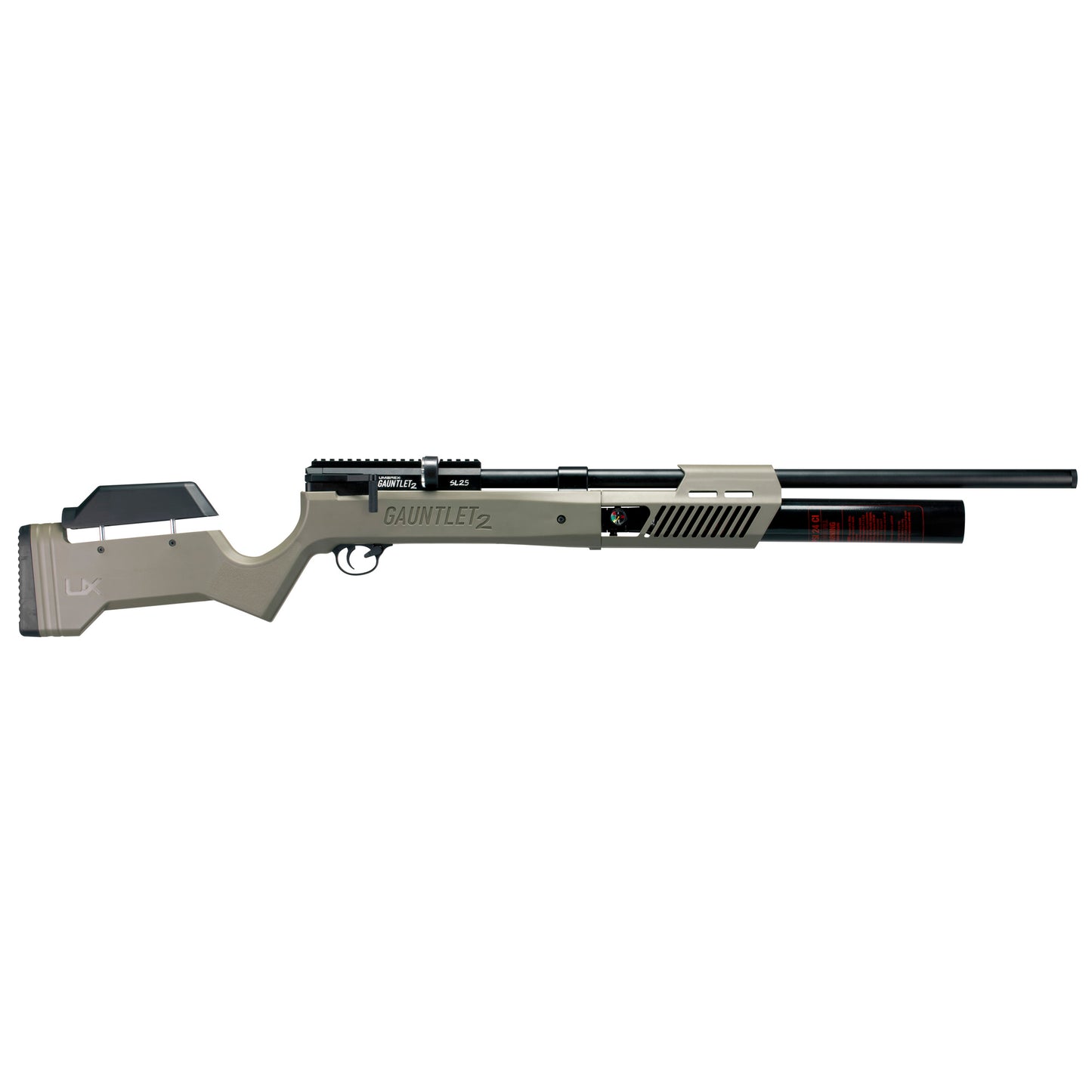 Umarex, Gauntlet 2 SL25, PCP Air Rifle, .25 Cal Pellet, 28.5" Barrel, 980 Feet Per Second, Matte Finish, Flat Dark Earth, Synthetic Stock with Adjustable Cheek Riser, 8 Round Capacity