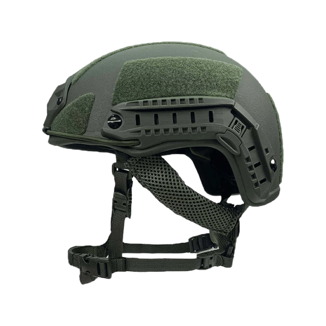 Guard Dog Tactical Level IIIa Ballistic Helmet - Universal Fit | 3.5 Lbs/Per | Green | Multicam Cover