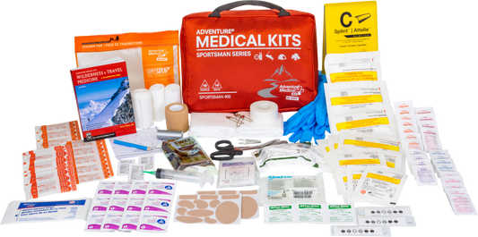 Adventure Medical Kits 01050400 Sportsman 400 Medical Kit Treats Injuries/Illnesses Waterproof Red