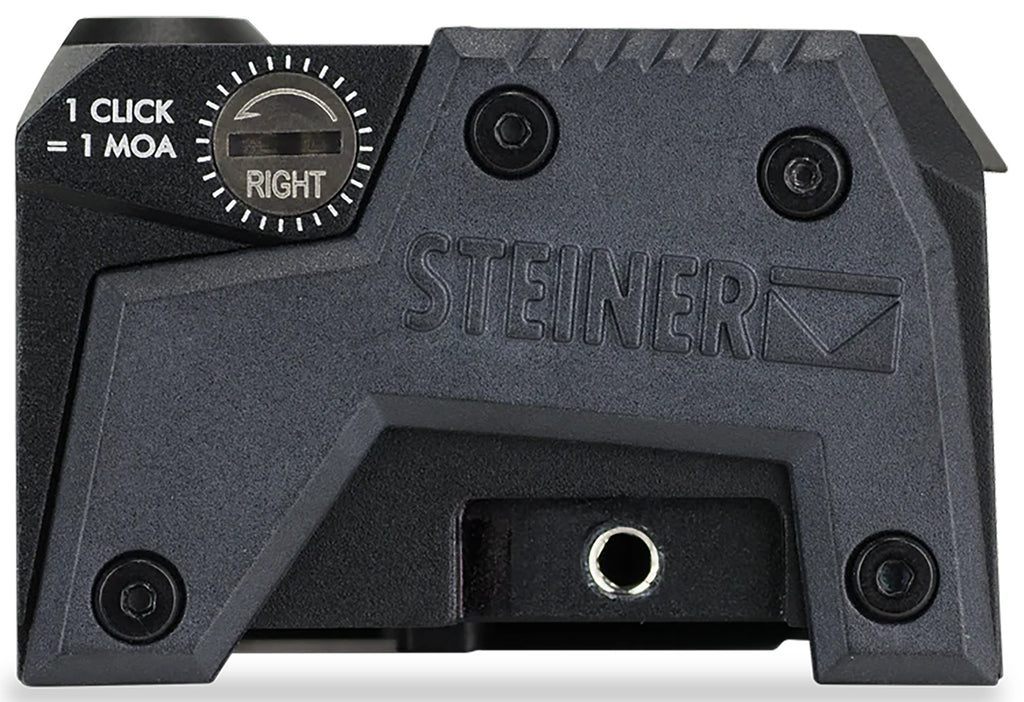 Steiner 8700-MPS Micro Pistol Sight Matte Black 1x20mmx16mm. 3.3 MOA Red Dot Reticle. ACRO Footprint