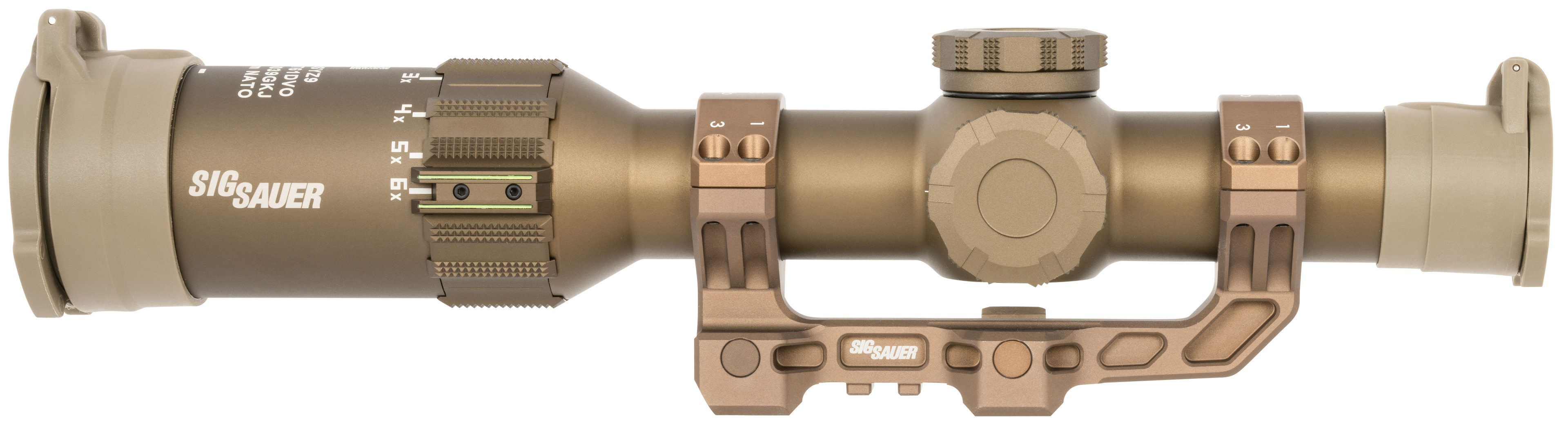 Sig Sauer Electro-Optics SOT61DVO Tango6T DVO Flat Dark Earth 1-6x 24mm 30mm Tube Illuminated DWLR-556 Reticle