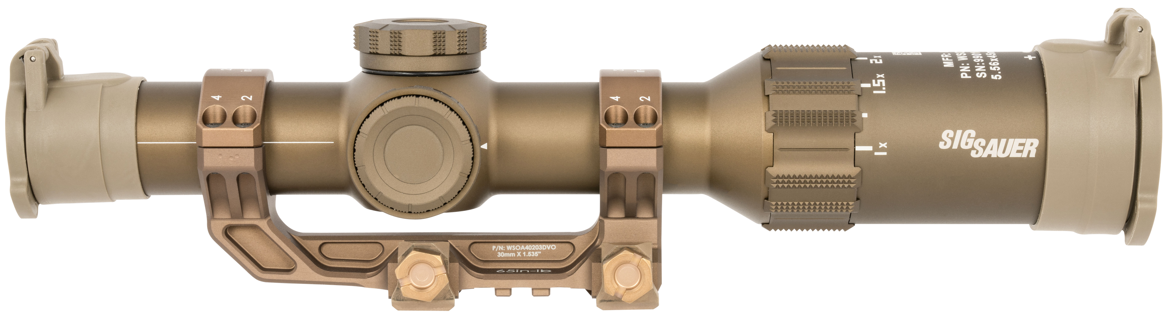 Sig Sauer Electro-Optics SOT61DVO Tango6T DVO Flat Dark Earth 1-6x 24mm 30mm Tube Illuminated DWLR-556 Reticle