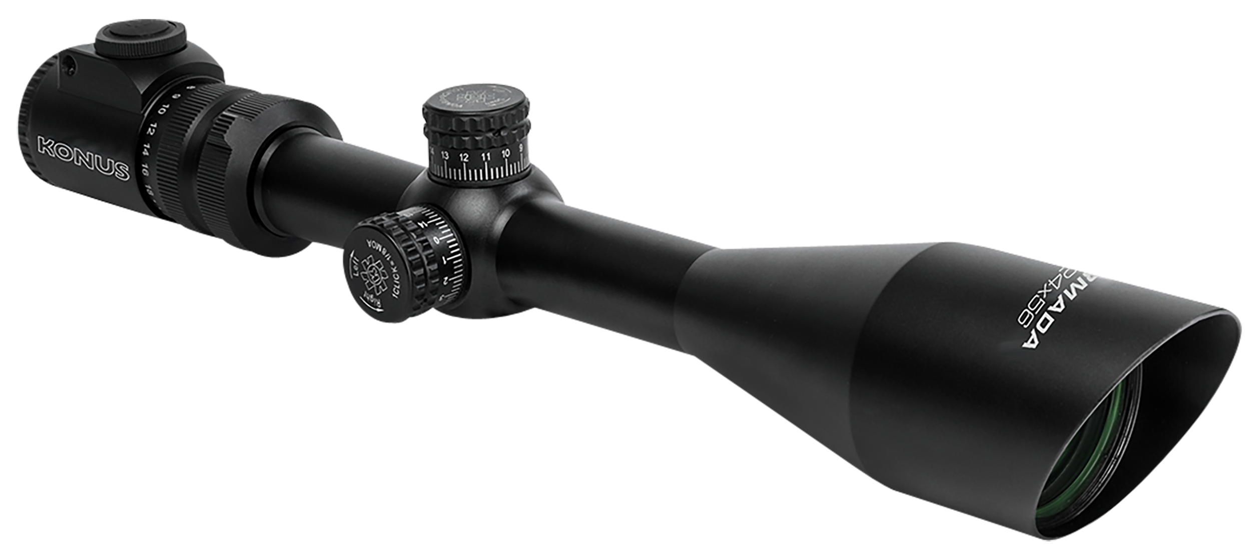 Konus 7166 Armada Rifle Scope Black 6-24x56mm Dual Illuminated Red/Blue Engraved Fine Crosshair Reticle