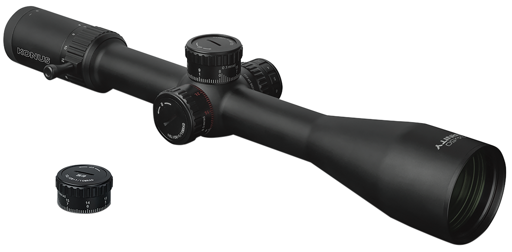 Konus 7295 Eternity Black 6-24x50mm Illuminated Red Engraved PRS Ballistic Reticle