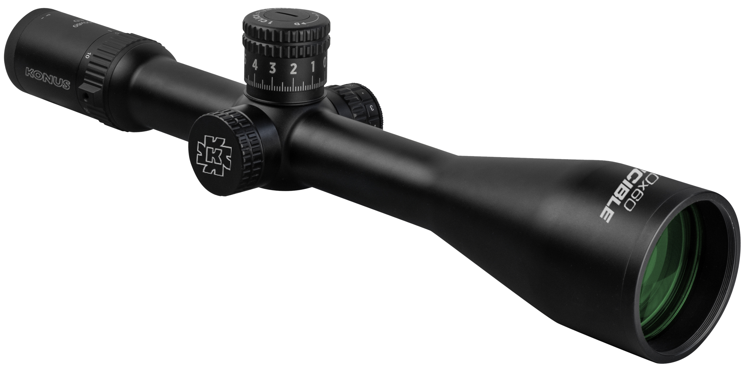 Konus 7177 Invincible 5-50x60 34mm Tube Fine Crosshair w/ Illuminated Dot Reticle