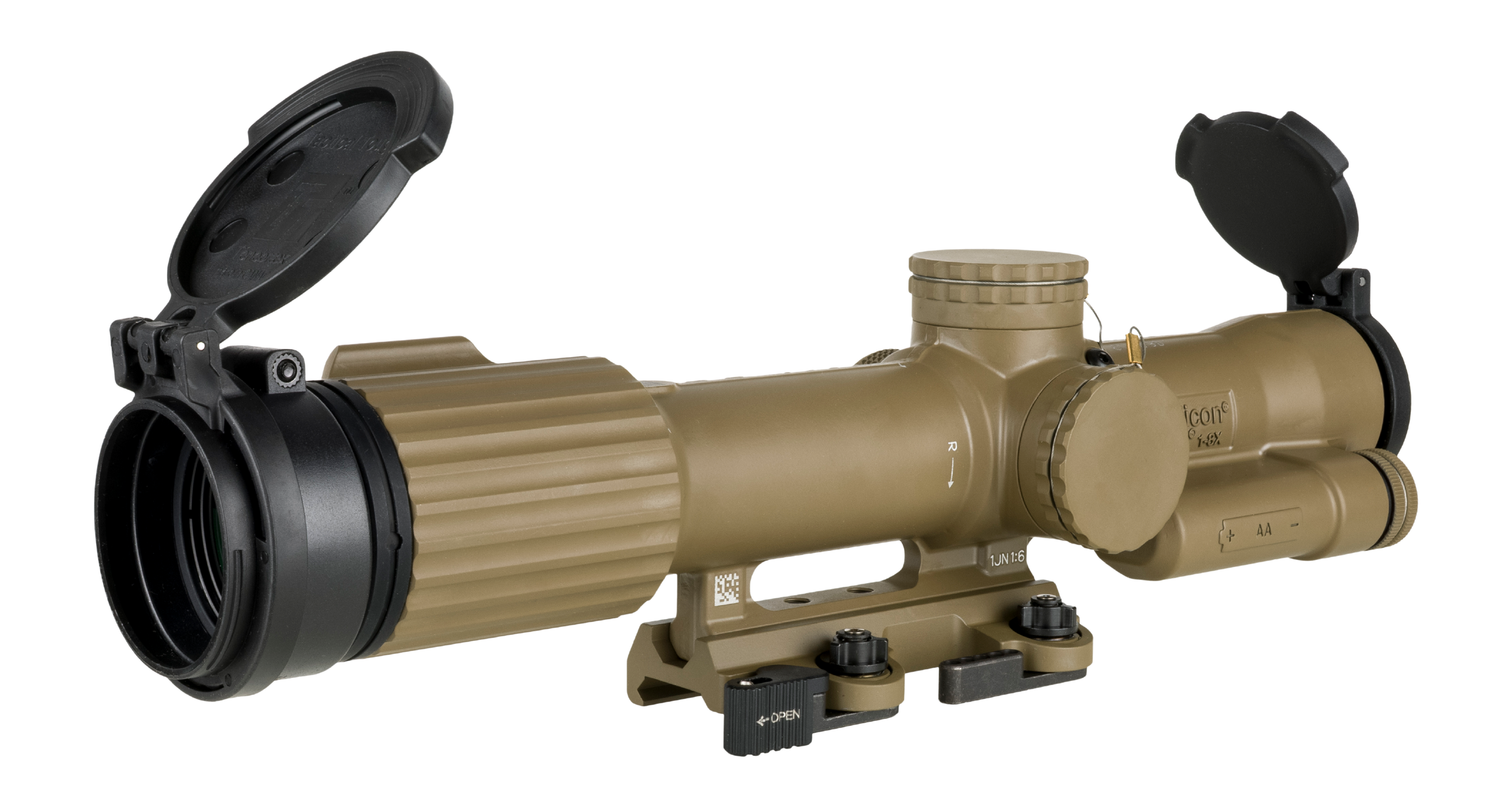 Trijicon 2400025 VCOG Cerakote Flat Dark Earth 1-8x 28mm Illuminated LED Red Dot MRAD Segmented Circle Enhanced Reticle Larue Tactical LT799 Mount
