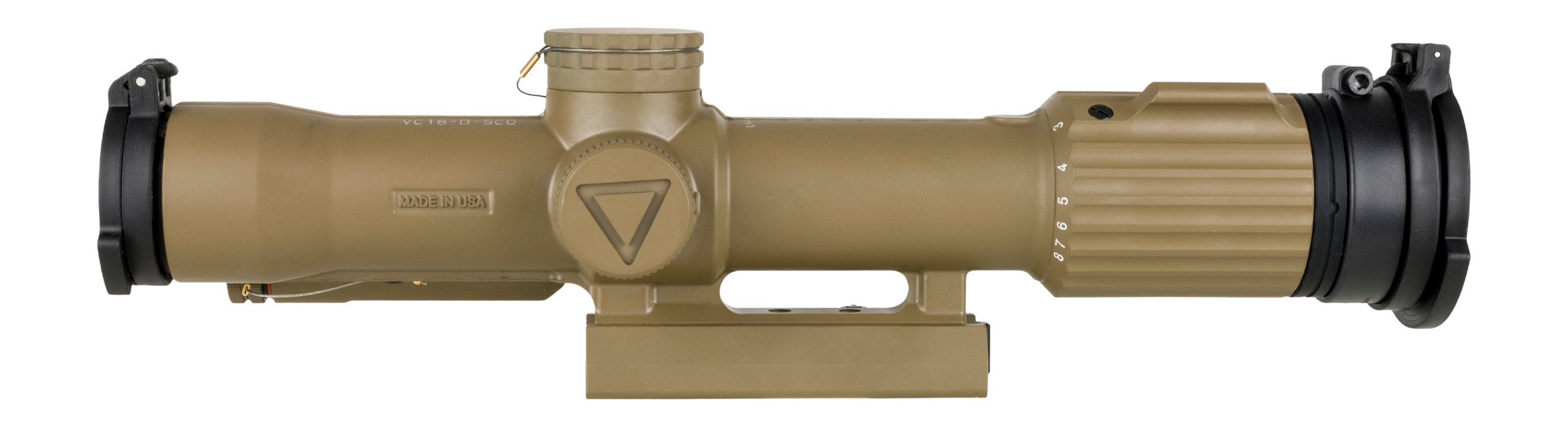 Trijicon 2400025 VCOG Cerakote Flat Dark Earth 1-8x 28mm Illuminated LED Red Dot MRAD Segmented Circle Enhanced Reticle Larue Tactical LT799 Mount