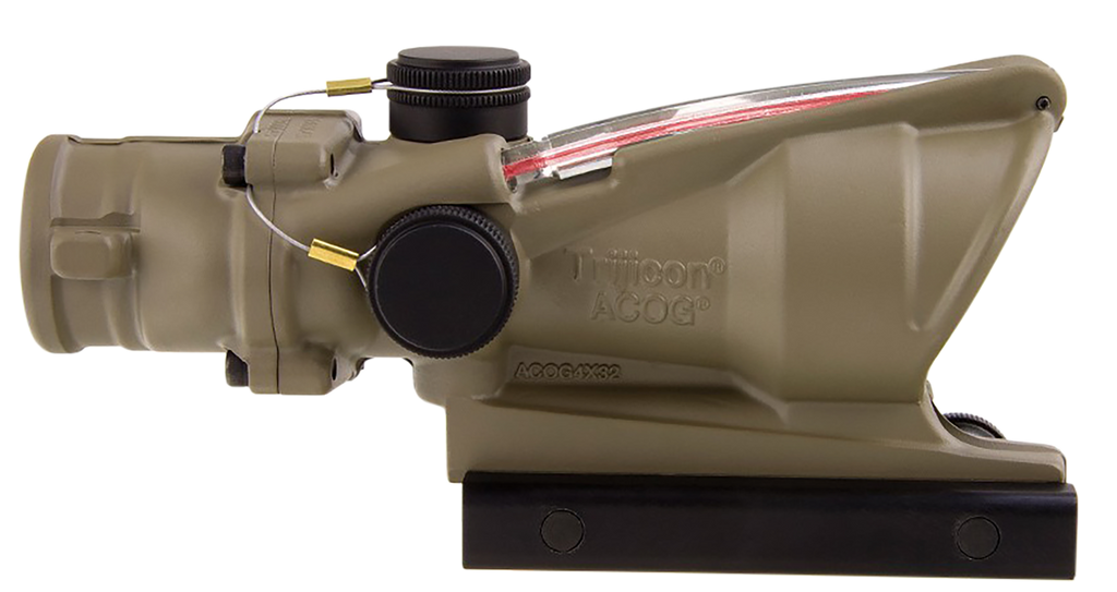 Trijicon 100310 ACOG Flat Dark Earth 4x32mm Illuminated Red Chevron .223/5.56 BDC Reticle