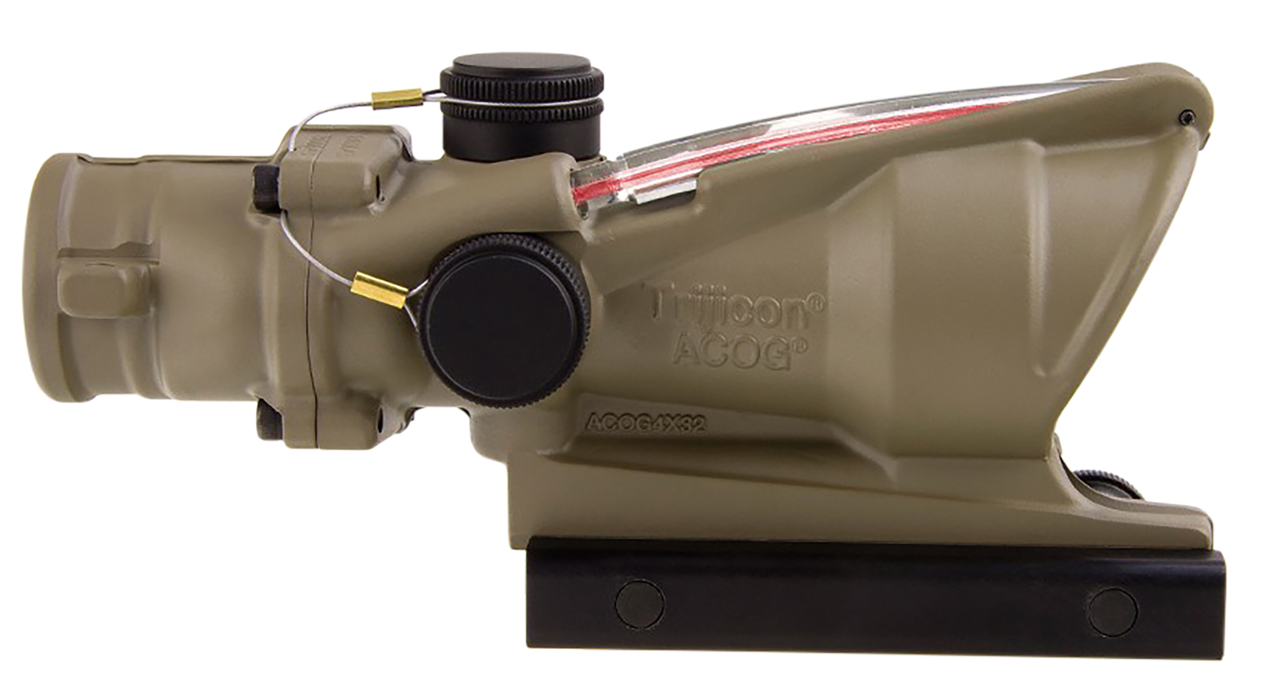 Trijicon 100310 ACOG Flat Dark Earth 4x32mm Illuminated Red Chevron .223/5.56 BDC Reticle