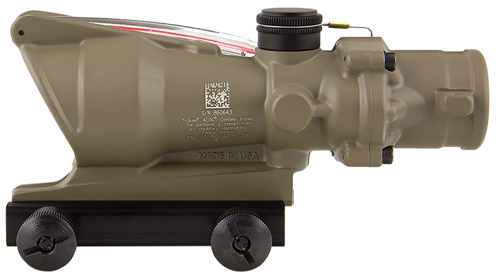 Trijicon 100310 ACOG Flat Dark Earth 4x32mm Illuminated Red Chevron .223/5.56 BDC Reticle