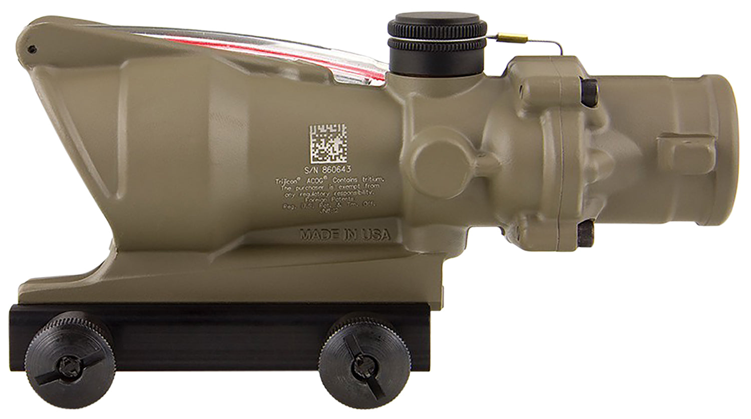Trijicon 100310 ACOG Flat Dark Earth 4x32mm Illuminated Red Chevron .223/5.56 BDC Reticle