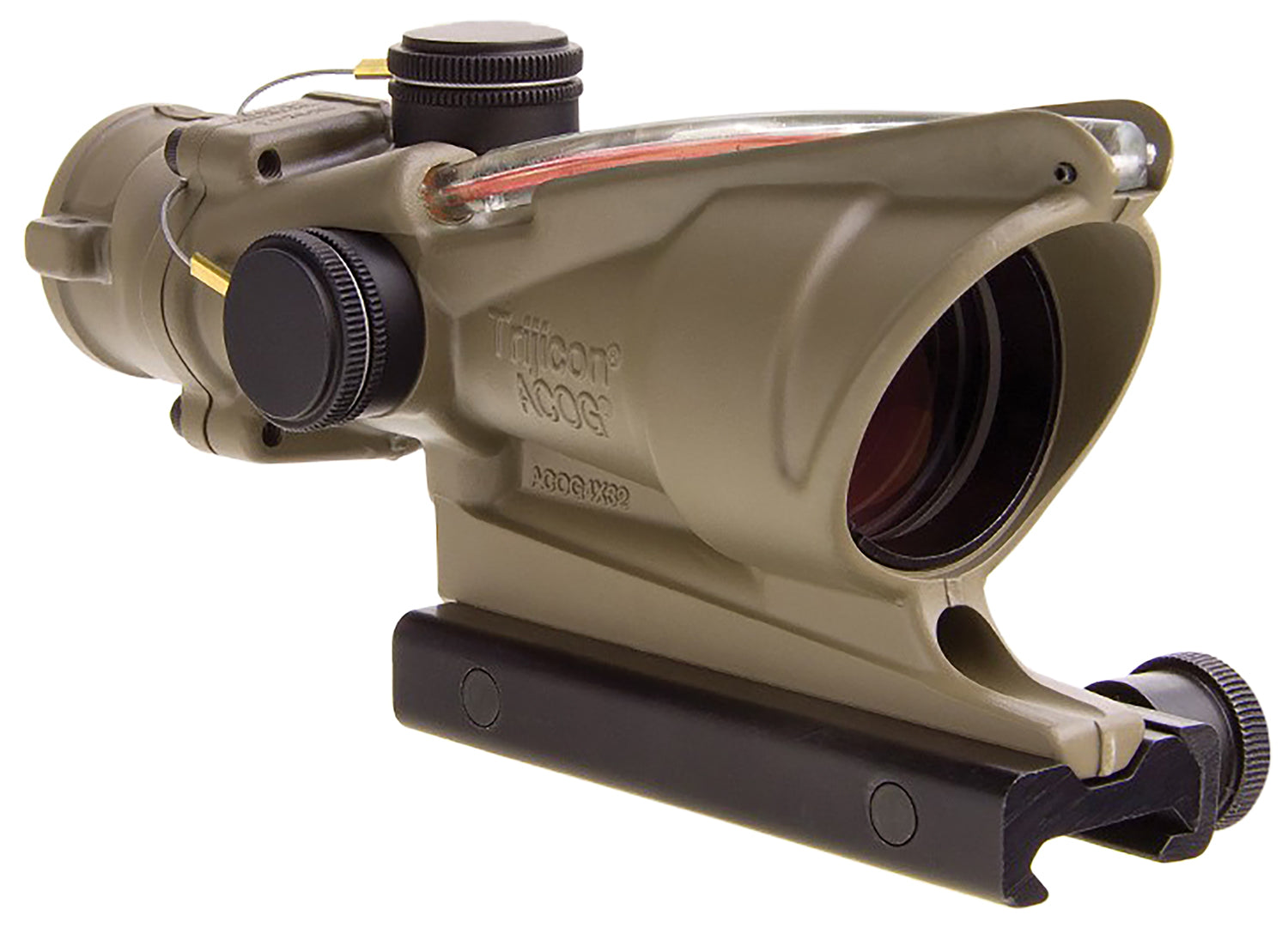 Trijicon 100310 ACOG Flat Dark Earth 4x32mm Illuminated Red Chevron .223/5.56 BDC Reticle