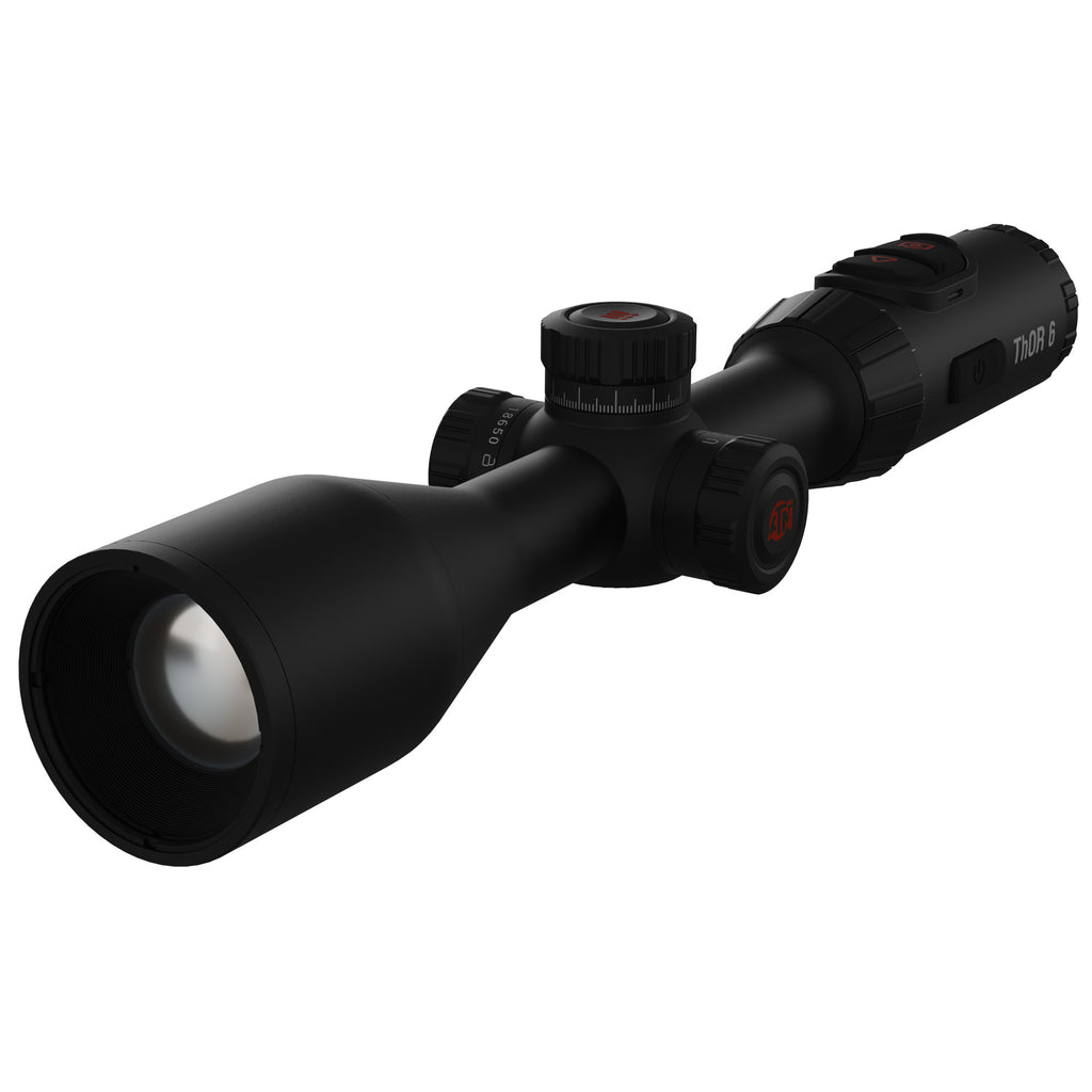 ATN Corp, ThOR 6 Elite, Thermal Rifle Scope, 2-16X Magnification, 35mm Objective, 30mm Main Tube, Multiple Reticles, Black, Includes Carry Case and Charging Cable