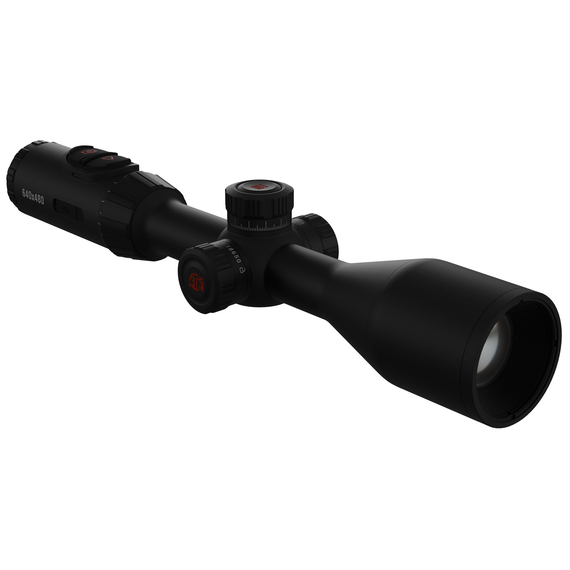 ATN Corp, ThOR 6 Elite, Thermal Rifle Scope, 2-16X Magnification, 35mm Objective, 30mm Main Tube, Multiple Reticles, Black, Includes Carry Case and Charging Cable