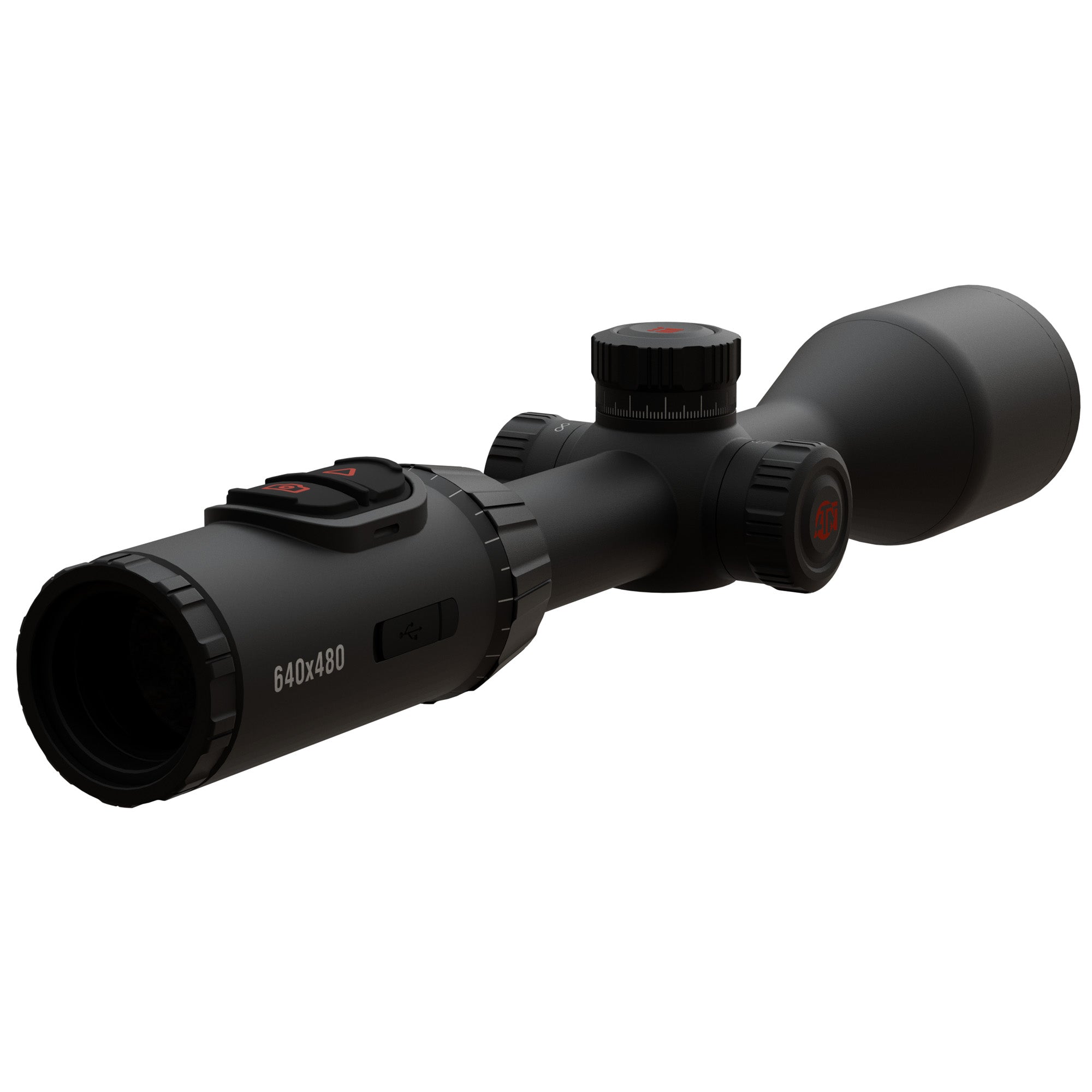 ATN Corp, ThOR 6 Elite, Thermal Rifle Scope, 2-16X Magnification, 35mm Objective, 30mm Main Tube, Multiple Reticles, Black, Includes Carry Case and Charging Cable