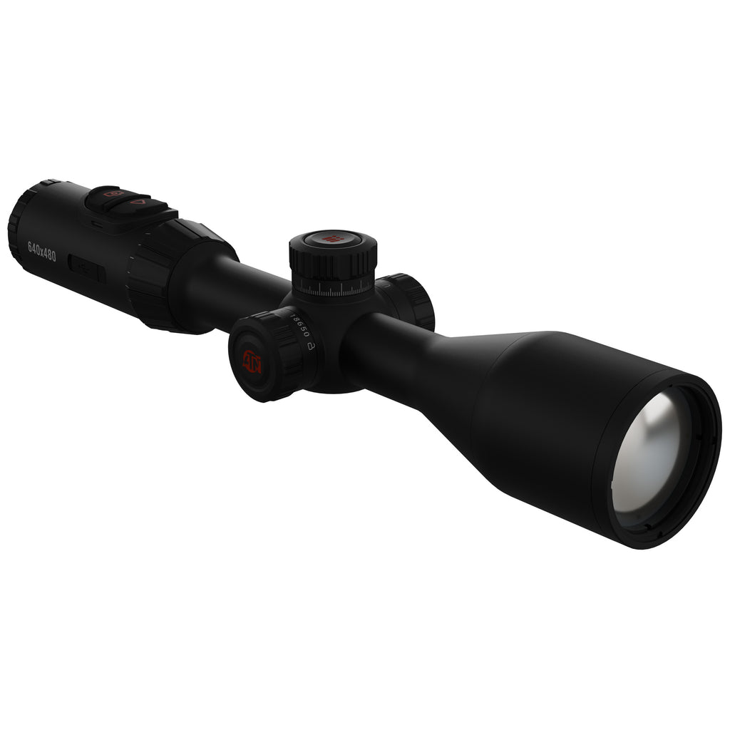 ATN Corp, ThOR 6 Elite, Thermal Rifle Scope, 3-24X Magnification, 50mm Objective, 30mm Main Tube, Multiple Reticles, Black, Includes Carry Case and Charging Cable