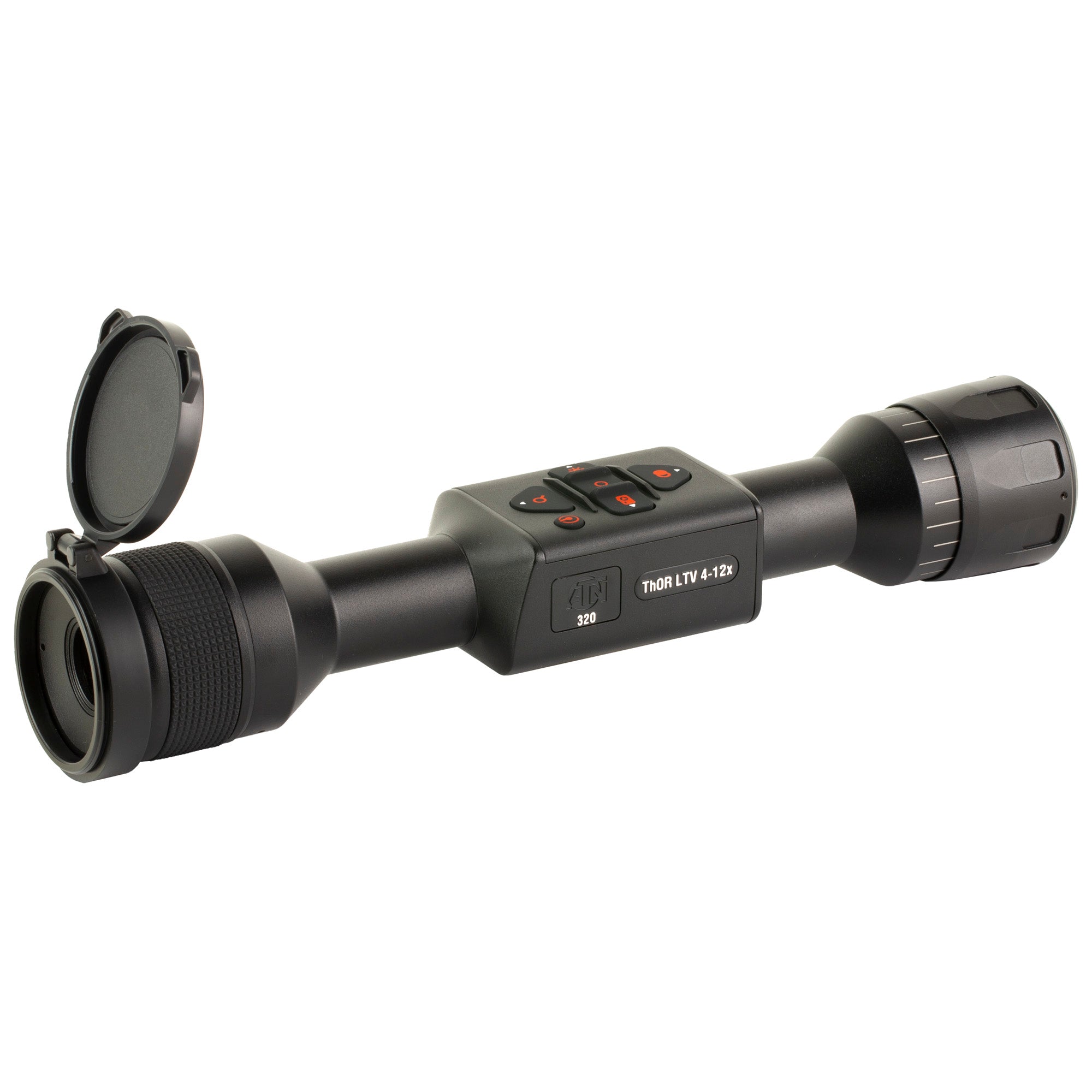 ATN Corp, THOR LTV, Thermal Rifle Scope, 4-12X Magnification, 320x240px Resolution, Multiple Reticles, 25MM Objective, 30MM Main Tube, Matte Finish, Black