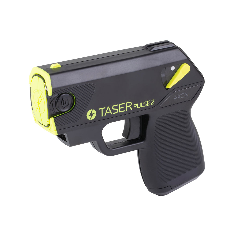TASER, Pulse 2 Kit, Black and Yellow, Includes 2 Live Cartridges, Lithium Battery, Conductive Practice Target, and Soft Carry Sleeve