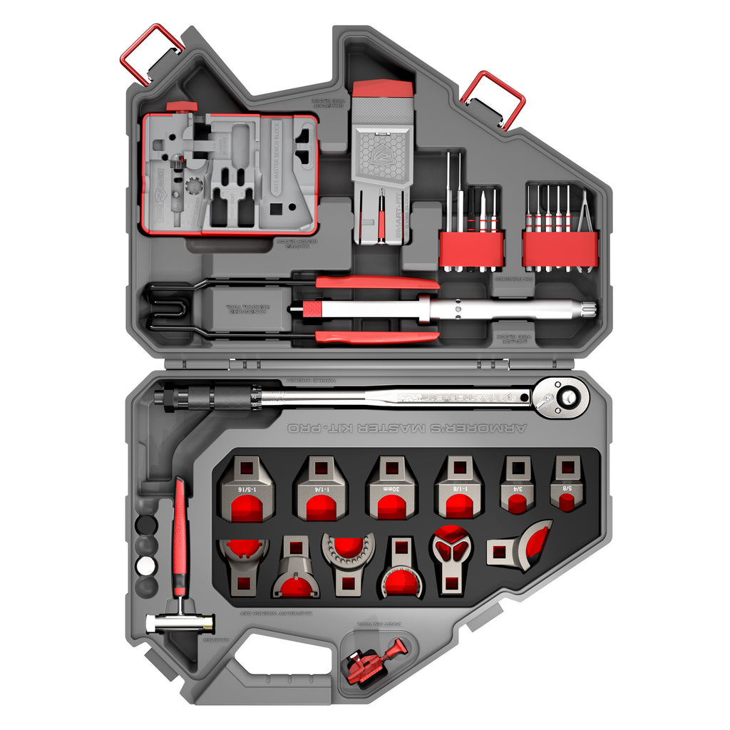 Real Avid, Armorer's Master Kit AR15 PRO, AR15 Tool Kit, Gray Carry Case