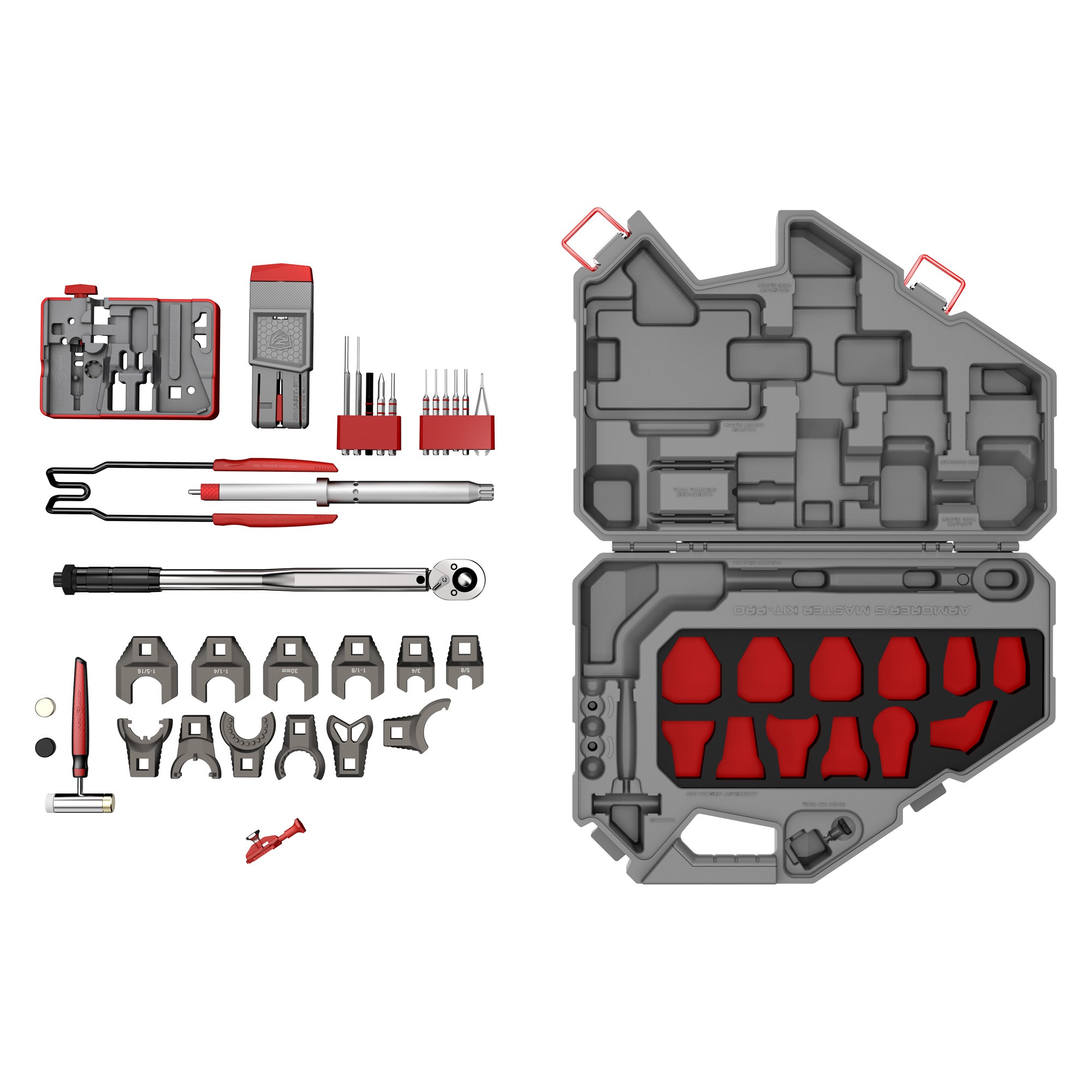 Real Avid, Armorer's Master Kit AR15 PRO, AR15 Tool Kit, Gray Carry Case