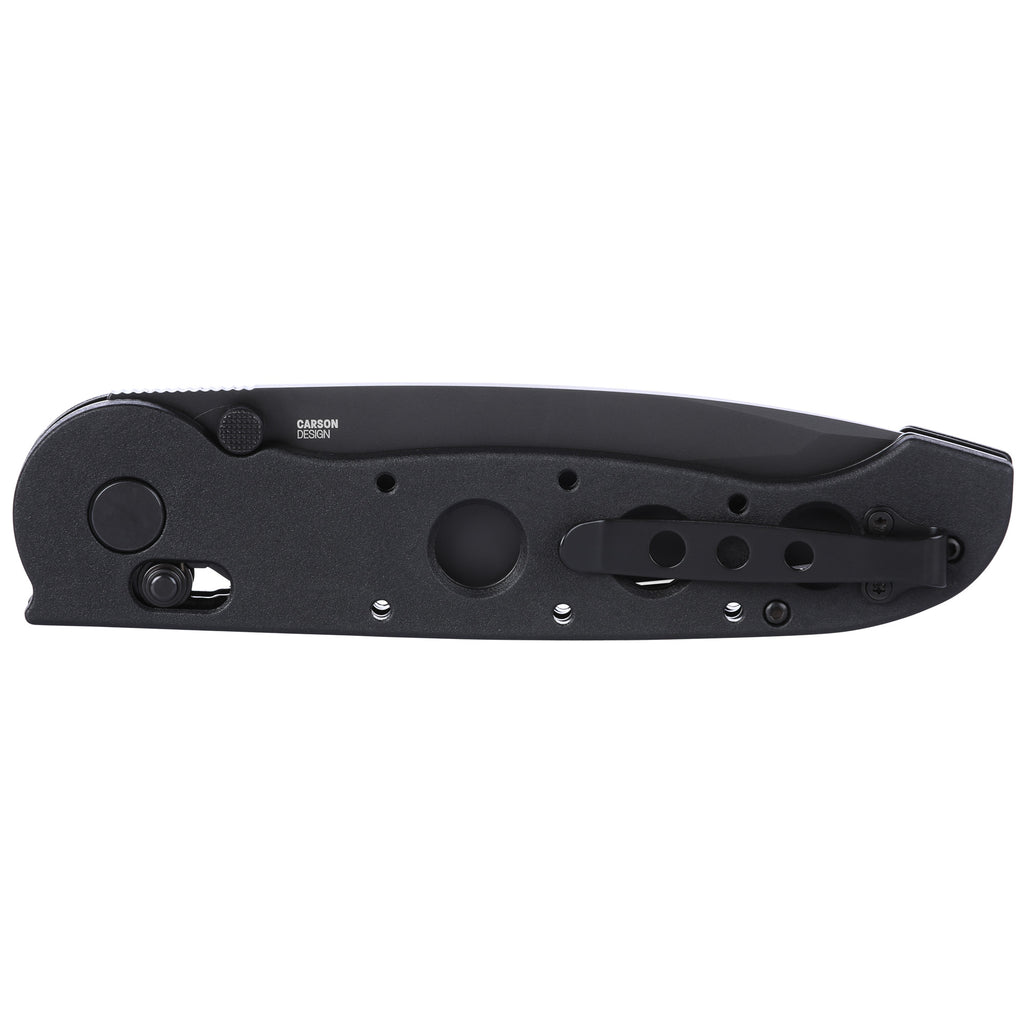 Columbia River Knife & Tool, M16-14XK, 3.97" Folding Knife, Combination Edge, D2 Steel Blade, Grivory Handle, Veff Serrations, Titanium Nitride Finish, Black, Crossbar Lock, IKBS