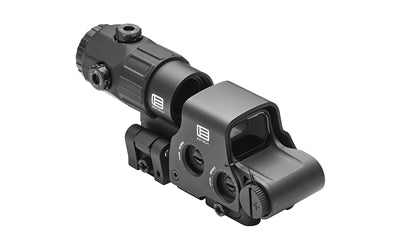 EOTech, Holographic Hybrid Sight V, Night Vision Compatible Sight, 68MOA Ring with (4) 1 MOA Dots, Matte Finish, Black, Side Buttons, Includes EXPS3-4 & G45 5X Magnifier With QD Switch-to-side Mount