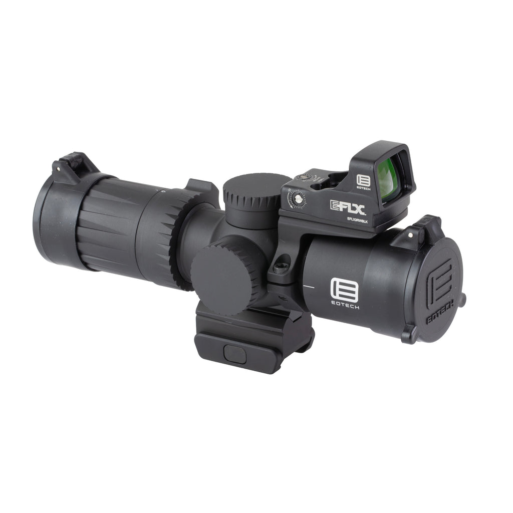 EOTECH, Vudu, Rifle Scope, 3-9X Magnification, 32mm Objective, Second Focal Plane, Illuminated MD-6 Reticle, Matte Finish, Black, Includes Integrated Mount with EFLX Sight