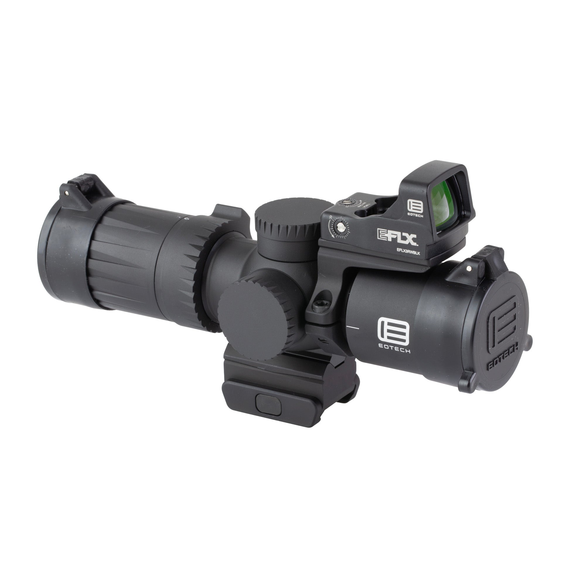 EOTECH, Vudu, Rifle Scope, 3-9X Magnification, 32mm Objective, Second Focal Plane, Illuminated MD-6 Reticle, Matte Finish, Black, Includes Integrated Mount with EFLX Sight