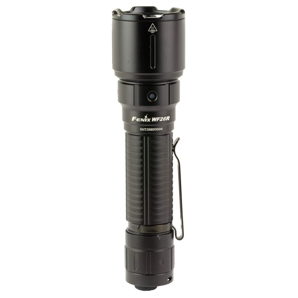 FENIX, WF26R, Flashlight, White LED, 3,000 Lumens, Anodized Finish, Black, Includes ARB-L21-5000 Battery and Magnetic Charging Cable