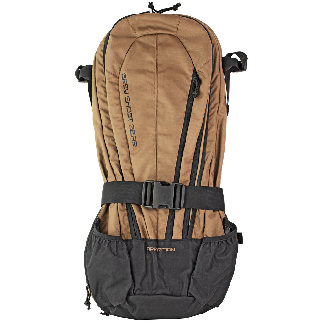 Grey Ghost Gear, Apparition SBR Bag, Backpack, Can Fit a 10.5" or Shorter SBR, Black/Brown, 27"H Without Extended Bottom/33"H With Extended Bottom X 12"W X 4"D